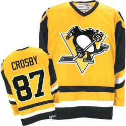 Sidney Crosby Pittsburgh Penguins CCM Authentic Gold Throwback Jersey
