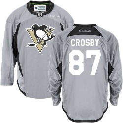 Sidney Crosby Pittsburgh Penguins Reebok Authentic Grey Practice Jersey