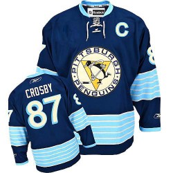 Sidney Crosby Pittsburgh Penguins Reebok Authentic Navy Blue Vintage New Third Jersey