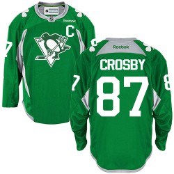 Sidney Crosby Pittsburgh Penguins Reebok Premier Green Practice Jersey