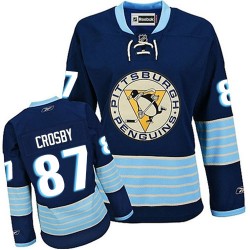 Women's Sidney Crosby Pittsburgh Penguins Reebok Authentic Navy Blue Vintage New Third Jersey