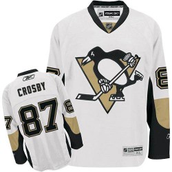 Youth Sidney Crosby Pittsburgh Penguins Reebok Authentic White Away Jersey