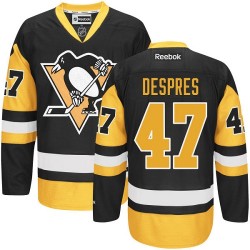 Simon Despres Pittsburgh Penguins Reebok Premier Black/Gold Third Jersey