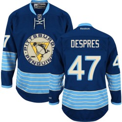 Simon Despres Pittsburgh Penguins Reebok Premier Navy Blue Vintage New Third Jersey