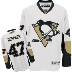 Simon Despres Pittsburgh Penguins Reebok Premier White Away Jersey