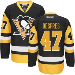 Simon Despres Pittsburgh Penguins Reebok Authentic Black/Gold Third Jersey