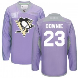 Steve Downie Pittsburgh Penguins Reebok Premier Purple 2016 Hockey Fights Cancer Practice Jersey