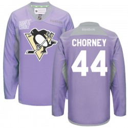 Taylor Chorney Pittsburgh Penguins Reebok Authentic Purple 2016 Hockey Fights Cancer Practice Jersey
