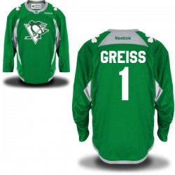 Thomas Greiss Pittsburgh Penguins Reebok Premier Green St. Patrick's Day Practice Jersey