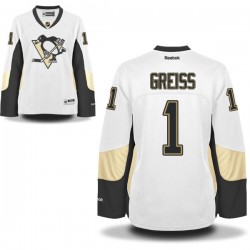 Women's Thomas Greiss Pittsburgh Penguins Reebok Premier White Away Jersey