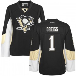 Women's Thomas Greiss Pittsburgh Penguins Reebok Authentic Black Home Jersey
