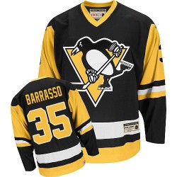Tom Barrasso Pittsburgh Penguins CCM Authentic Black Throwback Jersey