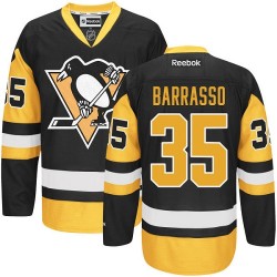 Tom Barrasso Pittsburgh Penguins Reebok Authentic Black/Gold Third Jersey