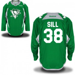 Zach Sill Pittsburgh Penguins Reebok Authentic Green St. Patrick's Day Practice Jersey