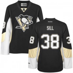 Women's Zach Sill Pittsburgh Penguins Reebok Authentic Black Home Jersey