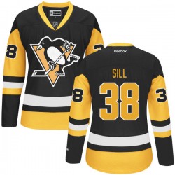Zach Sill Pittsburgh Penguins Reebok Authentic Black Alternate Jersey