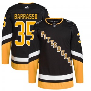 Youth Tom Barrasso Pittsburgh Penguins Adidas Authentic Black 2021/22 Alternate Primegreen Pro Player Jersey