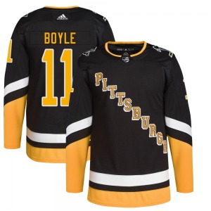 Youth Brian Boyle Pittsburgh Penguins Adidas Authentic Black 2021/22 Alternate Primegreen Pro Player Jersey