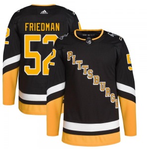 Youth Mark Friedman Pittsburgh Penguins Adidas Authentic Black 2021/22 Alternate Primegreen Pro Player Jersey