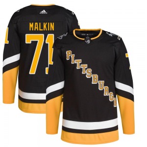 Youth Evgeni Malkin Pittsburgh Penguins Adidas Authentic Black 2021/22 Alternate Primegreen Pro Player Jersey
