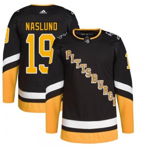 Youth Markus Naslund Pittsburgh Penguins Adidas Authentic Black 2021/22 Alternate Primegreen Pro Player Jersey