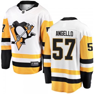 Youth Anthony Angello Pittsburgh Penguins Fanatics Branded Breakaway White Away Jersey