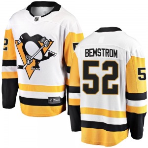 Youth Emil Bemstrom Pittsburgh Penguins Fanatics Branded Breakaway White Away Jersey