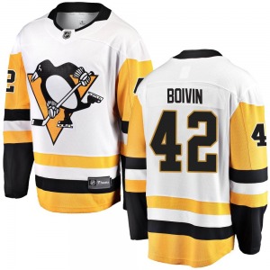 Youth Leo Boivin Pittsburgh Penguins Fanatics Branded Breakaway White Away Jersey