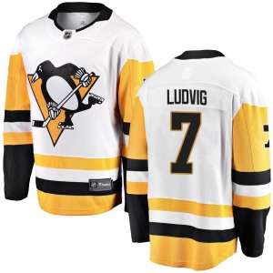 Youth John Ludvig Pittsburgh Penguins Fanatics Branded Breakaway White Away Jersey