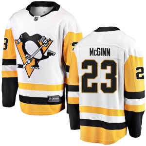 Youth Brock McGinn Pittsburgh Penguins Fanatics Branded Breakaway White Away Jersey