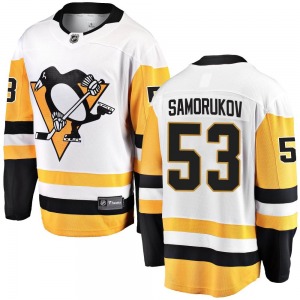 Youth Dmitri Samorukov Pittsburgh Penguins Fanatics Branded Breakaway White Away Jersey