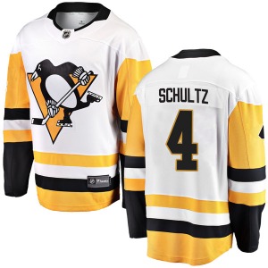 Youth Justin Schultz Pittsburgh Penguins Fanatics Branded Breakaway White Away Jersey