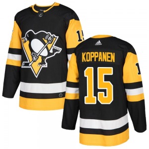 Youth Joona Koppanen Pittsburgh Penguins Adidas Authentic Black Home Jersey