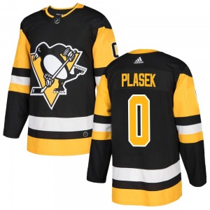 Youth Karel Plasek Pittsburgh Penguins Adidas Authentic Black Home Jersey