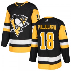 Youth Jesse Puljujarvi Pittsburgh Penguins Adidas Authentic Black Home Jersey