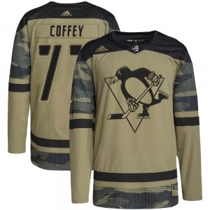 Youth Paul Coffey Pittsburgh Penguins Adidas Authentic Camo Military Appreciation Practice Jersey