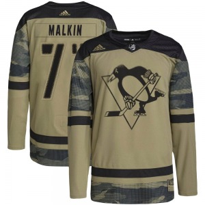 Youth Evgeni Malkin Pittsburgh Penguins Adidas Authentic Camo Military Appreciation Practice Jersey