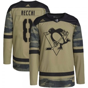 Youth Mark Recchi Pittsburgh Penguins Adidas Authentic Camo Military Appreciation Practice Jersey