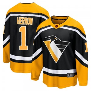 Denis Herron Pittsburgh Penguins Fanatics Branded Breakaway Black Special Edition 2.0 Jersey