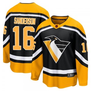 Derek Sanderson Pittsburgh Penguins Fanatics Branded Breakaway Black Special Edition 2.0 Jersey