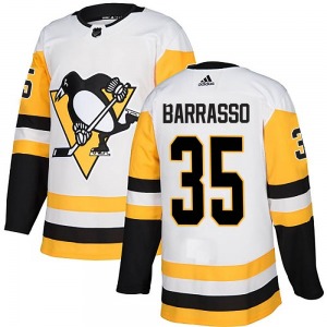 Youth Tom Barrasso Pittsburgh Penguins Adidas Authentic White Away Jersey