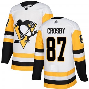 Youth Sidney Crosby Pittsburgh Penguins Adidas Authentic White Away Jersey