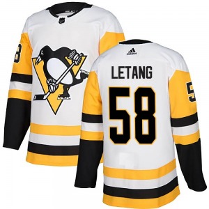 Youth Kris Letang Pittsburgh Penguins Adidas Authentic White Away Jersey