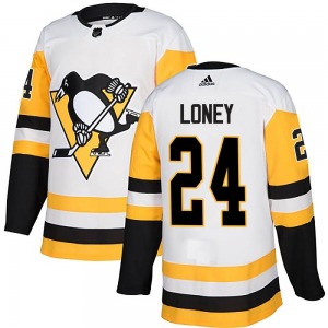 Youth Troy Loney Pittsburgh Penguins Adidas Authentic White Away Jersey