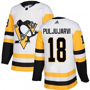 Youth Jesse Puljujarvi Pittsburgh Penguins Adidas Authentic White Away Jersey
