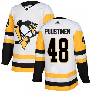 Youth Valtteri Puustinen Pittsburgh Penguins Adidas Authentic White Away Jersey