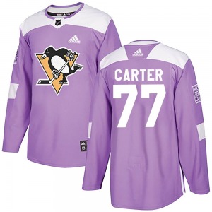 Jeff Carter Pittsburgh Penguins Adidas Authentic Purple Fights Cancer Practice Jersey