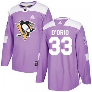 Alex D'Orio Pittsburgh Penguins Adidas Authentic Purple Fights Cancer Practice Jersey