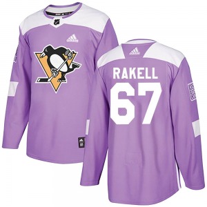 Rickard Rakell Pittsburgh Penguins Adidas Authentic Purple Fights Cancer Practice Jersey