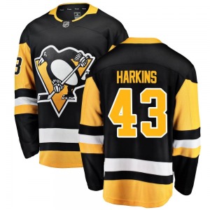 Jansen Harkins Pittsburgh Penguins Fanatics Branded Breakaway Black Home Jersey